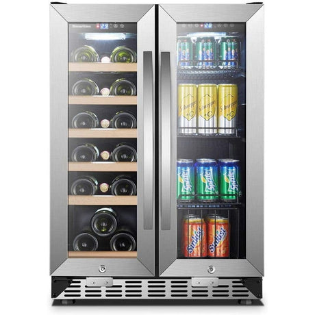 Sinoartizan 24" Dual Zone Stainless Steel Wine and Beverage Coolers ST-36B Wine/Beverage Coolers Combo ST-36B Wine Coolers Empire