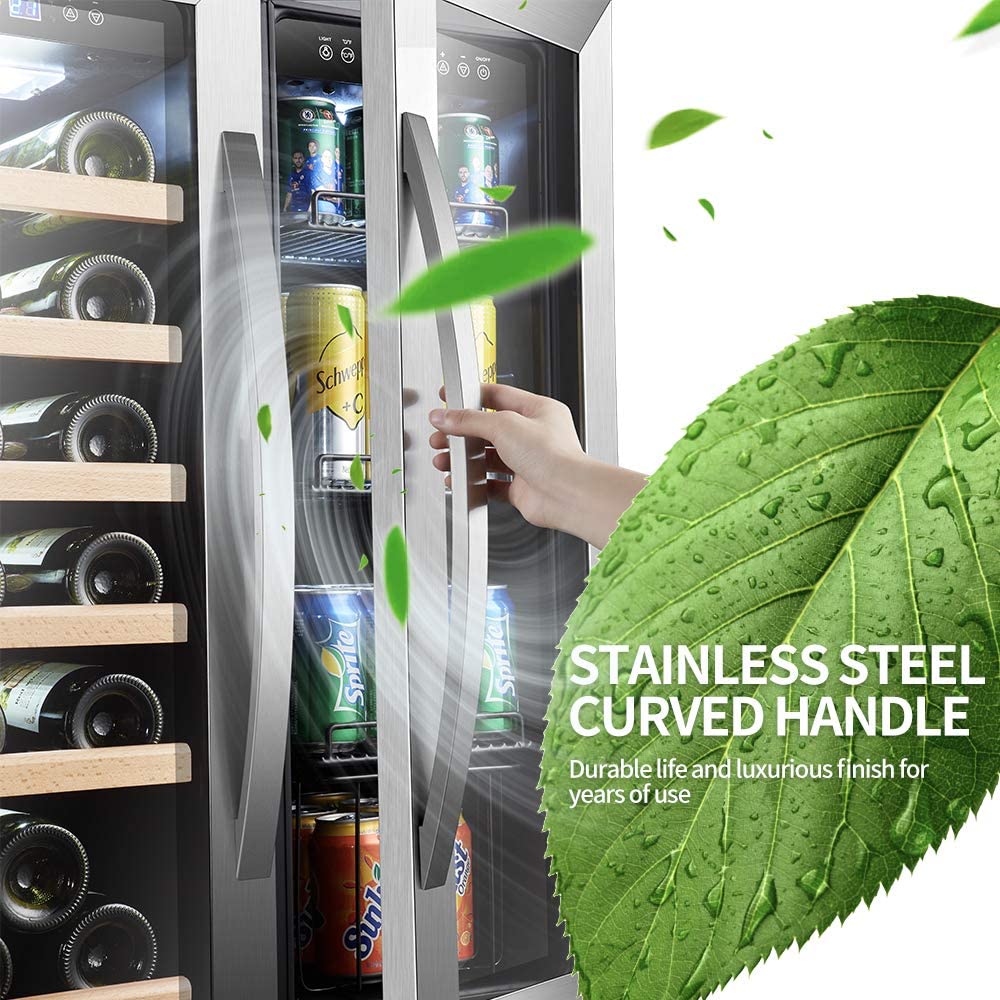 Sinoartizan 24" Dual Zone Stainless Steel Wine and Beverage Coolers ST-36B Wine/Beverage Coolers Combo ST-36B Wine Coolers Empire