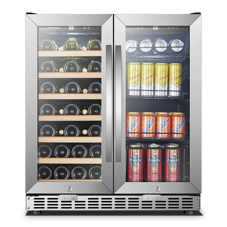 Sinoartizan 30" Dual Zone Stainless Steel Wine and Beverage Coolers ST-66B Wine/Beverage Coolers Combo ST-66B Wine Coolers Empire