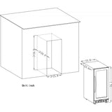 Sinoartizan 33 Bottles Single Zone Stainless Steel Wine Coolers ST-33S Wine Coolers ST-33S Wine Coolers Empire