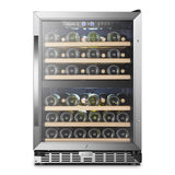 Sinoartizan 44 Bottles Dual Zone Stainless Steel Wine Coolers ST-54D Wine Coolers ST-54D Wine Coolers Empire