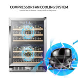 Sinoartizan 44 Bottles Dual Zone Stainless Steel Wine Coolers ST-54D Wine Coolers ST-54D Wine Coolers Empire