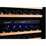 Smith & Hanks 166 Bottle Dual Zone Smoked Black Glass Wine Fridge RW428DRG Wine Coolers RW428DRG Wine Coolers Empire