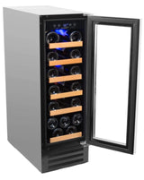 Smith & Hanks 19 Bottle Single Zone Built In Compressor Wine Fridge RW58SR Wine Coolers RE100005 Wine Coolers Empire