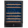 Smith & Hanks 46 Bottle Black Stainless Under Counter Dual Zone Wine Fridge RW145DRBSS Wine Coolers RE55002 Wine Coolers Empire