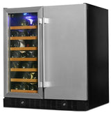 Smith & Hanks Stainless Steel Wine and Beverage Fridge BEV176SD Wine/Beverage Coolers Combo BEV176SD Wine Coolers Empire