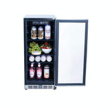 Summerset 15" Outdoor Rated Fridge w/Glass Door SSRFR-15G Refrigerators SSRFR-15G Wine Coolers Empire