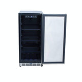 Summerset 15" Outdoor Rated Fridge w/Glass Door SSRFR-15G Refrigerators SSRFR-15G Wine Coolers Empire