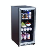 Summerset 15" Outdoor Rated Fridge w/Glass Door SSRFR-15G Refrigerators SSRFR-15G Wine Coolers Empire
