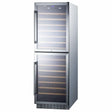 Summit 118 Bottle Dual Zone All Stainless Steel Wine Fridge SWC1875BCSS Wine Coolers SWC1875BCSS Wine Coolers Empire