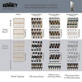 Summit 118 Bottle Dual Zone All Stainless Steel Wine Fridge SWC1875BCSS Wine Coolers SWC1875BCSS Wine Coolers Empire