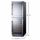 Summit 118 Bottle Dual Zone Stainless Steel Wine Fridge SWC1875B Wine Coolers SWC1875B Wine Coolers Empire