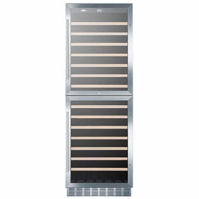 Summit 118 Bottle Dual Zone Stainless Steel Wine Fridge SWC1875B Wine Coolers SWC1875B Wine Coolers Empire