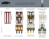 Summit 12" 21 Bottle Single Zone Stainless Steel Commercial Built-In Wine Fridge SWC1224B Wine Coolers SWC1224B Wine Coolers Empire