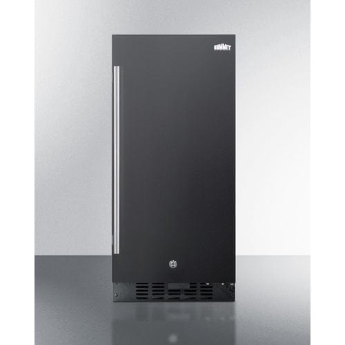 Summit 15" Black Finish Built-in All-Refrigerator ALR15B Refrigerators ALR15B Wine Coolers Empire