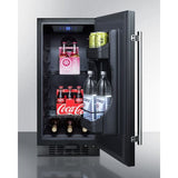 Summit 15" Black Finish Built-in All-Refrigerator ALR15B Refrigerators ALR15B Wine Coolers Empire