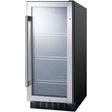 Summit 15" Built-In Under counter with Glass Door Beverage Fridge SCR1536BG Beverage Centers SCR1536BG Wine Coolers Empire