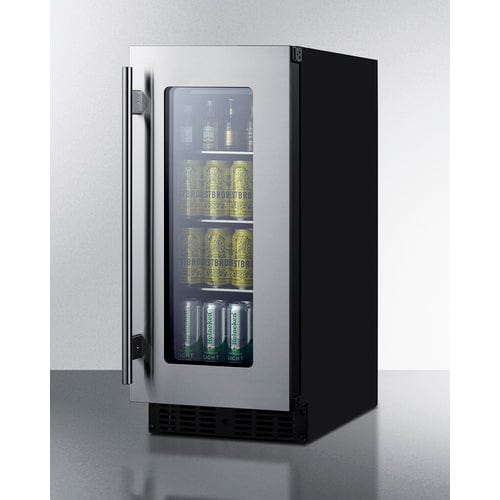 Summit 15" Glass Door Built-In Beverage Center ASDG1521 Beverage Centers ASDG1521 Wine Coolers Empire