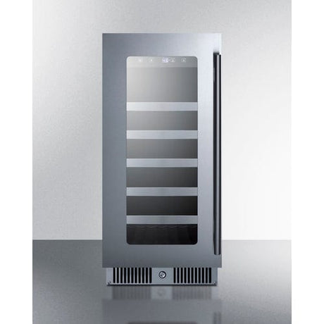 Summit 15" Glass Door Built-In Wine Cooler CL155WCLHD Wine Coolers CL155WCLHD Wine Coolers Empire