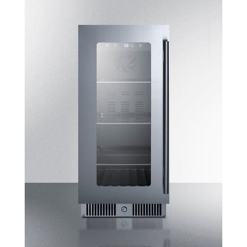 Summit 15" Glass Door Left Hinge Built-In Beverage Center CL156BVLHD Beverage Centers CL156BVLHD Wine Coolers Empire