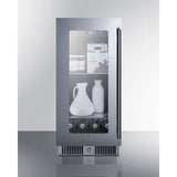 Summit 15" Glass Door Left Hinge Built-In Beverage Center CL156BVLHD Beverage Centers CL156BVLHD Wine Coolers Empire