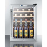 Summit 17" Wide 22 Bottle Single Zone Stainless Steel Wine Fridge SCR312LWC2 Wine Coolers SCR312LWC2 Wine Coolers Empire