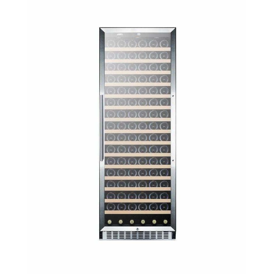 Summit 171 Bottle Single Zone Stainless Steel Wine Fridge SWC1926 Wine Coolers SWC1926 Wine Coolers Empire