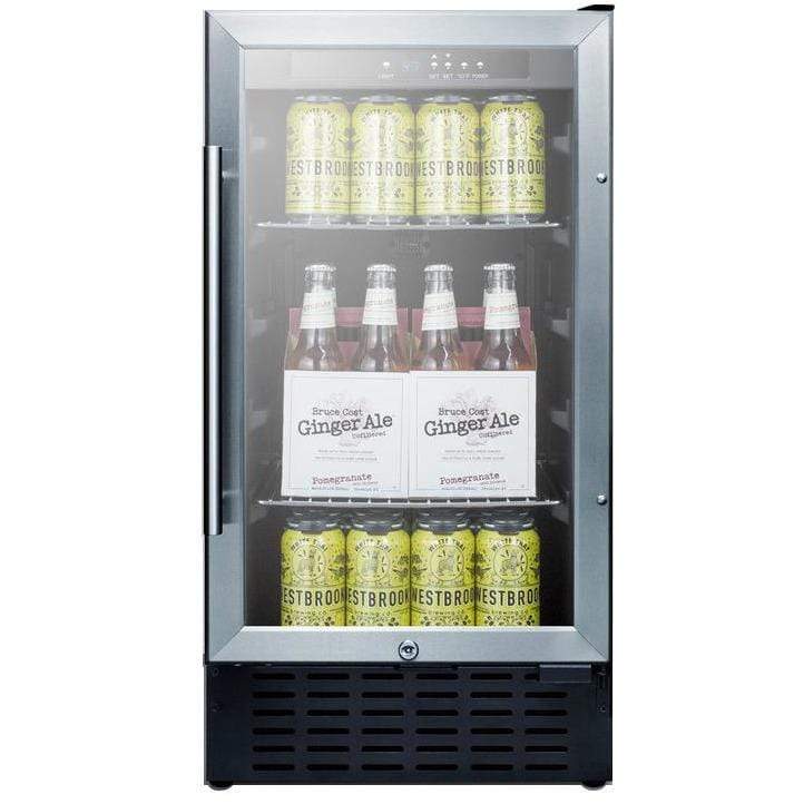 Summit 18" Wide Built-In Beverage Fridge SCR1841BCSS Beverage Centers SCR1841BCSS Wine Coolers Empire