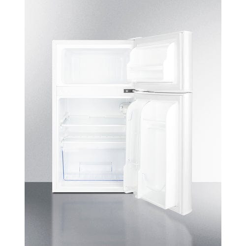 Summit 19" 2-Door White Refrigerator-Freezer CP34W Wine Coolers Empire