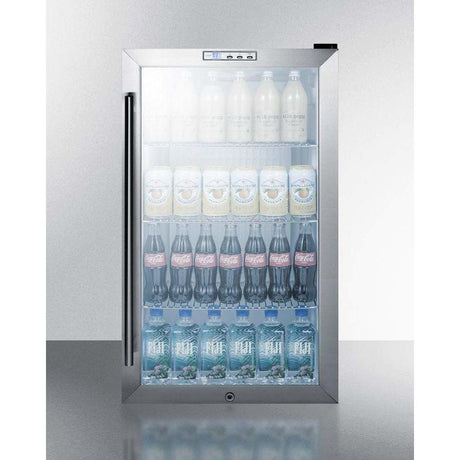 Summit 19" Wide Built-In Beverage Fridge SCR486LBICSS Beverage Centers SCR486LBICSS Wine Coolers Empire