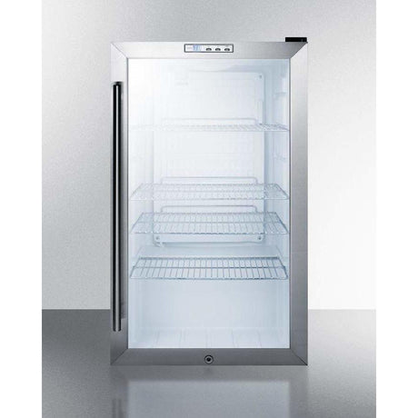 Summit 19" Wide Built-In Beverage Fridge SCR486LBICSS Beverage Centers SCR486LBICSS Wine Coolers Empire