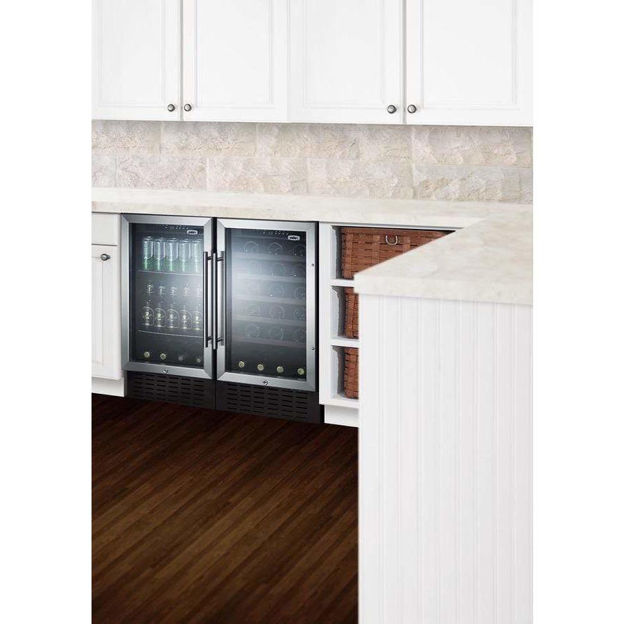 Summit 2.7 cu. ft. Commercial Built-In All-Refrigerator - SS Exterior Wine Fridge SWC1840BCSS Wine Coolers SWC1840BCSS Wine Coolers Empire