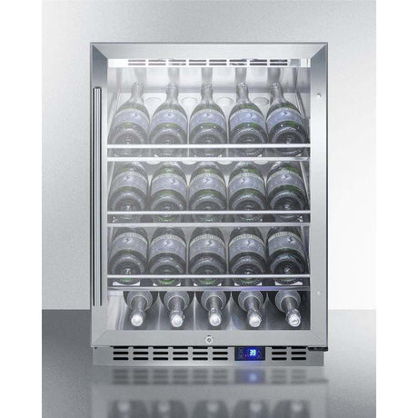 Summit 20 Bottle 24" Single Zone Outdoor Commercial Wine Fridge SCR611GLOSCH Wine Coolers SCR611GLOSCH Wine Coolers Empire