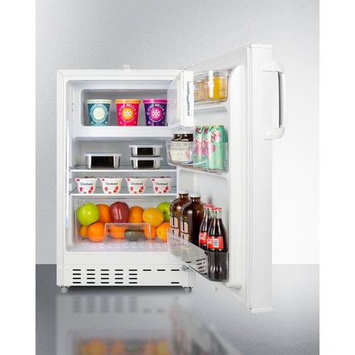 Summit 20" White Finish ADA Compliant Refrigerator-Freezer ALRF48 Wine Coolers Empire