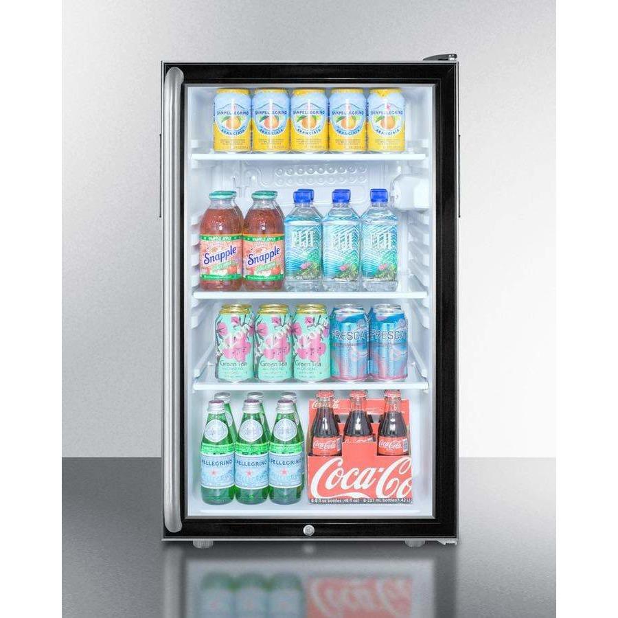 Summit 20" Wide All-Refrigerator, ADA Compliant Beverage Fridge SCR500BL7SHADA Beverage Centers SCR500BL7SHADA Wine Coolers Empire