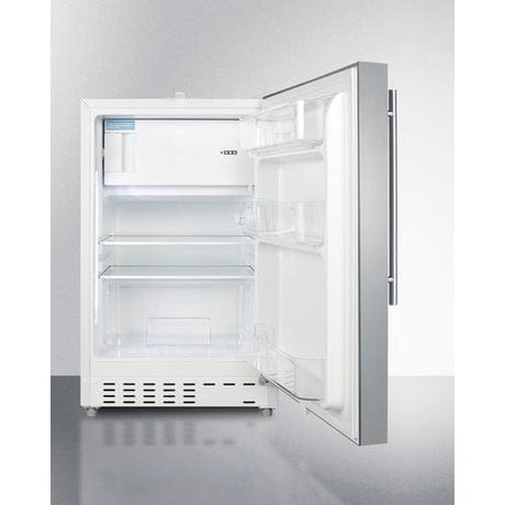 Summit 21" ADA Compliant Stainless Refrigerator-Freezer ALRF48SSHV Refrigerators ALRF48SSHV Wine Coolers Empire