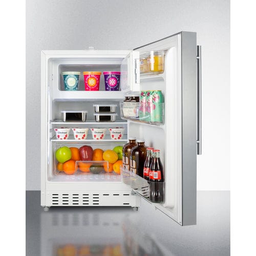 Summit 21" ADA Compliant Stainless Refrigerator-Freezer ALRF48SSHV Wine Coolers Empire