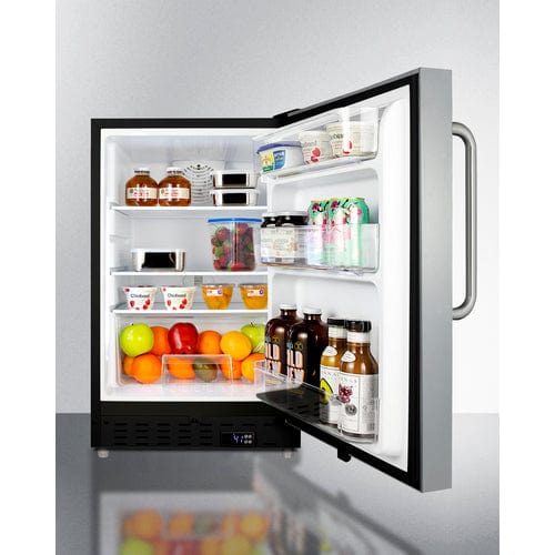 Summit 21" ADA Compliant Stainless Steel All-Refrigerator ALR47BSSTB Wine Coolers Empire