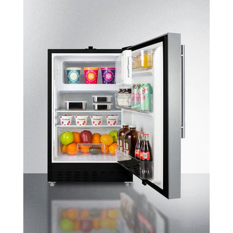 Summit 21" Stainless Door Refrigerator-Freezer ALRF49BCSSHV Refrigerators ALRF49BCSSHV Wine Coolers Empire