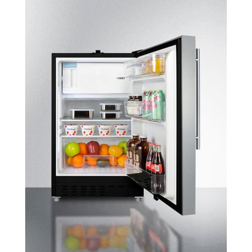 Summit 21" Stainless Door Refrigerator-Freezer ALRF49BCSSHV Wine Coolers Empire