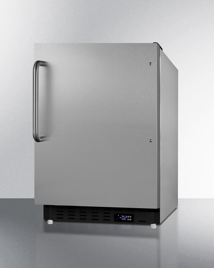 Summit 21" Stainless Steel Built-In ADA Compliant Freezer ALFZ37BCSS Wine Coolers Empire