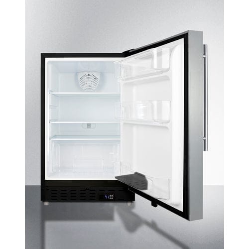 Summit 21" Stainless Steel Built-In All Refrigerator ALR47BSSHV Wine Coolers Empire