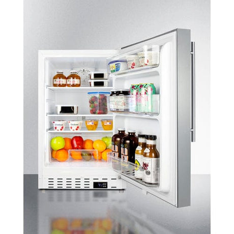 Summit 21" Stainless Steel Door All-Refrigerator ALR46WSSHV Refrigerators ALR46WSSHV Wine Coolers Empire