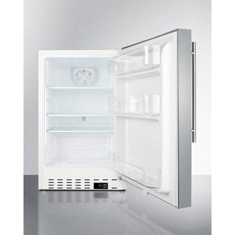 Summit 21" Stainless Steel Door All-Refrigerator ALR46WSSHV Refrigerators ALR46WSSHV Wine Coolers Empire