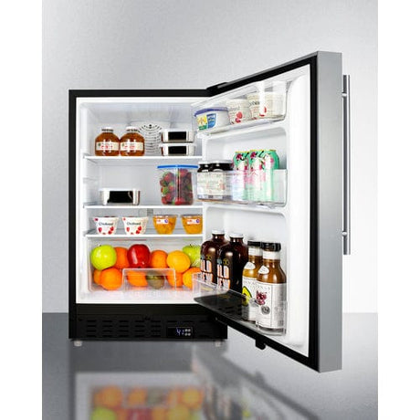 Summit 21" Stainless Steel Door All-Refrigerator ALR47BCSSHV Refrigerators ALR47BCSSHV Wine Coolers Empire