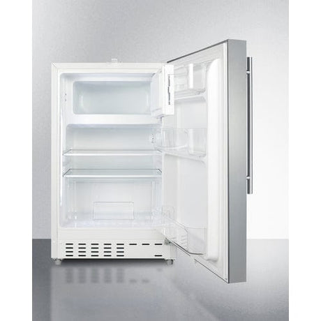Summit 21" Stainless Steel Refrigerator-Freezer ALRF48CSSHV Refrigerators ALRF48CSSHV Wine Coolers Empire