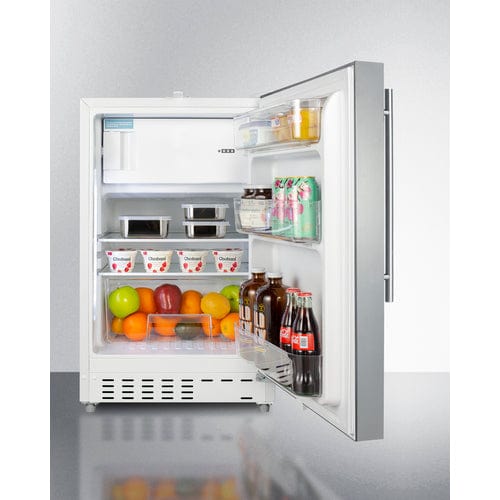 Summit 21" Stainless Steel Refrigerator-Freezer ALRF48CSSHV Wine Coolers Empire