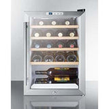 Summit 22 Bottle Commercial Compact Single Zone Built-In Wine Fridge SCR312LBICSSWC2 Wine Coolers SCR312LBICSSWC2 Wine Coolers Empire