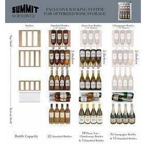 Summit 22 Bottle Commercial Compact Single Zone Built-In Wine Fridge SCR312LBICSSWC2 Wine Coolers SCR312LBICSSWC2 Wine Coolers Empire