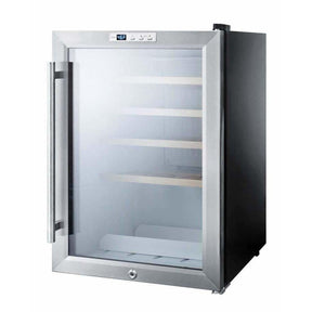 Summit 22 Bottle Commercial Compact Single Zone Built-In Wine Fridge SCR312LBIWC2 Wine Coolers SCR312LBIWC2 Wine Coolers Empire